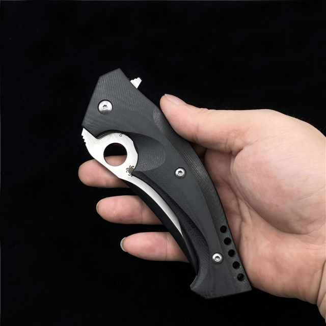 Spyderco C196 Bearing G10 Handle D2 Blade Folding Knife