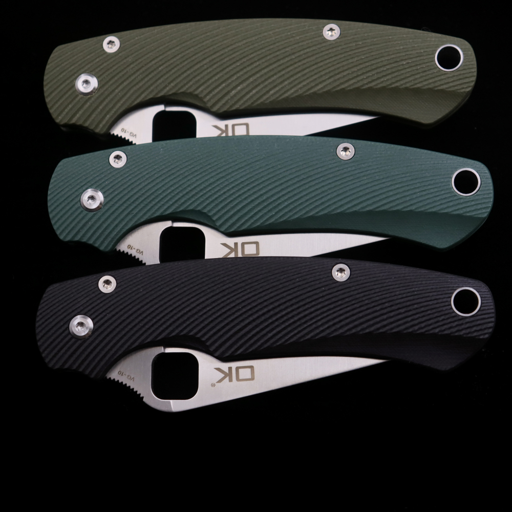 OK-81 Back Lock G10 Handle VG-10 Blade Outdoor Camping Hunting Pocket Folding Knife