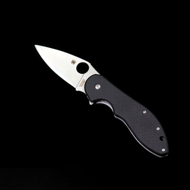 Spyderco C172 Domino G10 Handle 440C Blade Flipper Knife