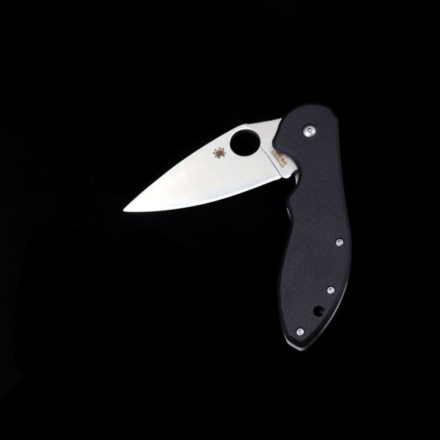 Spyderco C172 Domino G10 Handle 440C Blade Flipper Knife