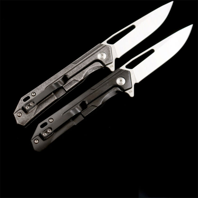 OK-E1 Steel  Handle D2 Blade Outdoor Camping Hunting Pocket Tactical EDC Tool Folding Knife
