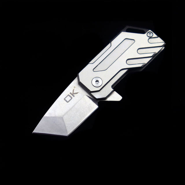 OK MINI 3 Bearing D2 Blade No Locking Folding Knife Outdoor Camping Hunting Pocket Tactical Self Defense EDC Tool Knife