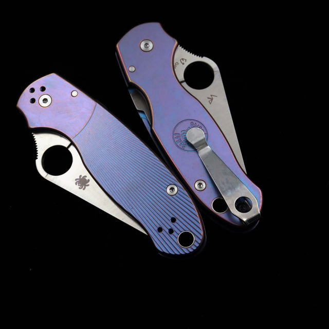 SPYDERCO C223 PARA 3 Bearing Titanium S35VN Folding Knife