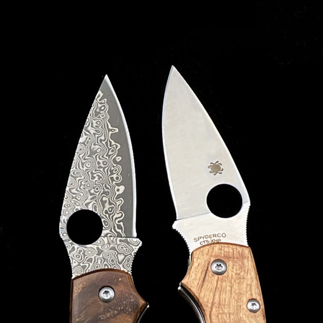 Spyderco C152WDP Chaparral Folding Knife 2.79" CTS-XHP Satin Plain Blade, Birdseye Maple Wood Handles