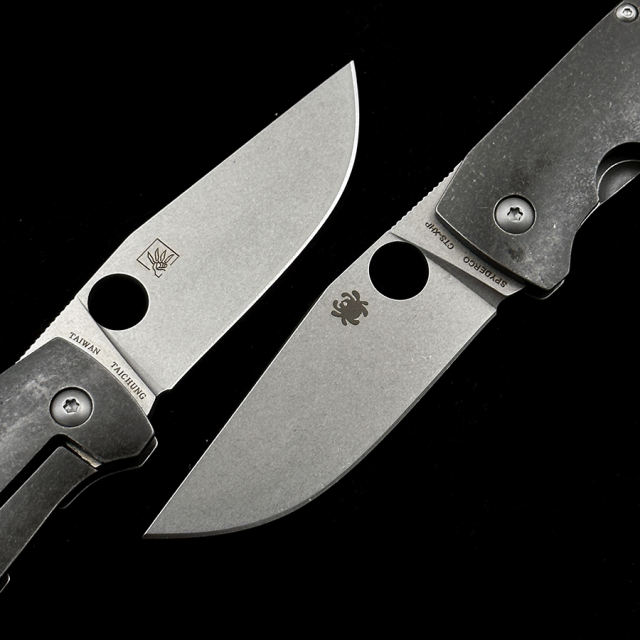 SPYDERCO C186 Titanium Handle TC4 Handle D2 Bearing Folding Knife