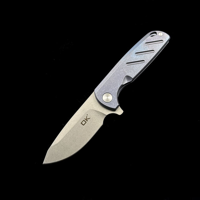 OK - Cayenne bearing titanium alloy D2 folding knife
