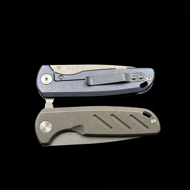 OK - Cayenne bearing titanium alloy D2 folding knife