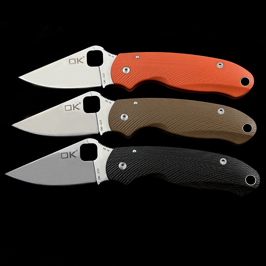 OK-223 Ceramic Bearing G10 Handle VG-10 Folding Knife