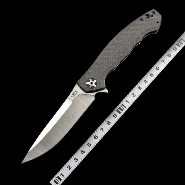 Zero Tolerance 0452CF Dmitry Sinkevich Flipper 4.1" S35VN Satin Blade, Carbon Fiber and Titanium Handles