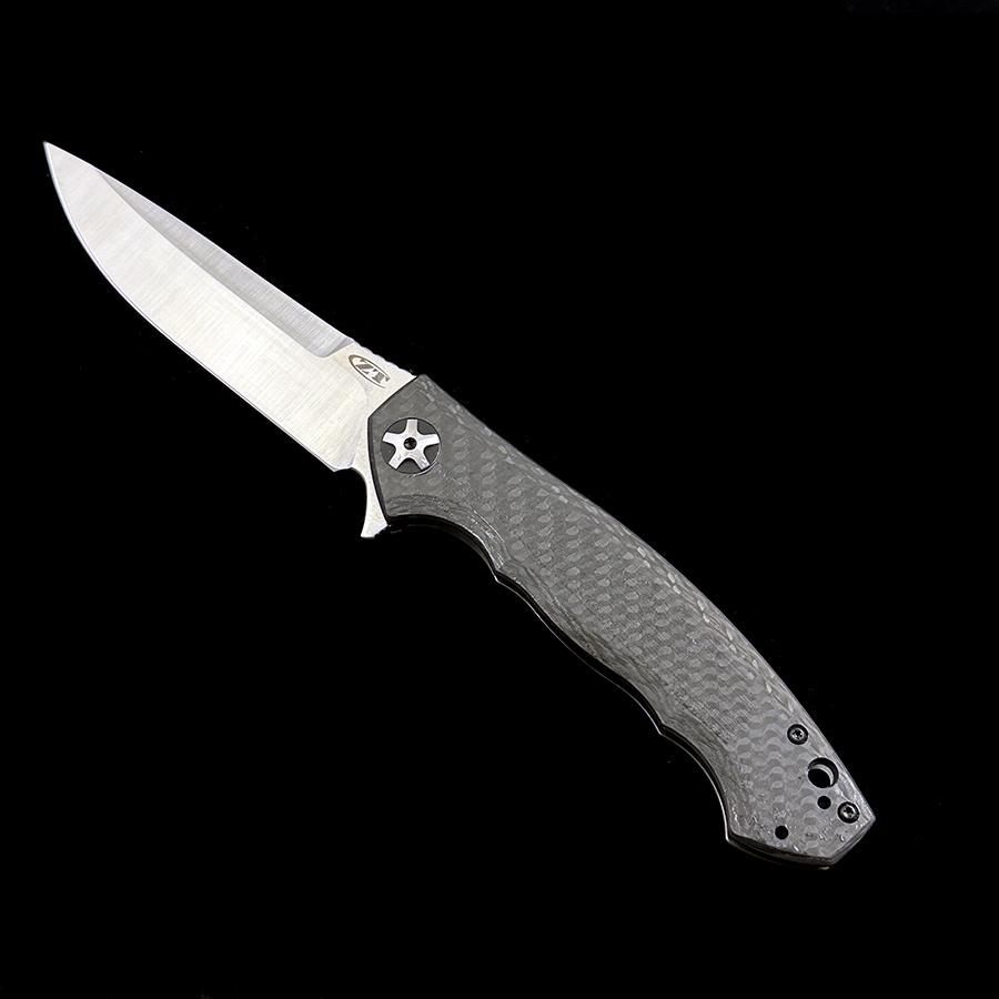 Zero Tolerance 0452CF Dmitry Sinkevich Flipper 4.1" S35VN Satin Blade, Carbon Fiber and Titanium Handles