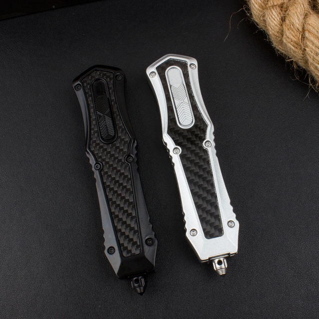 Microtech carbon fiber handle OTF knife