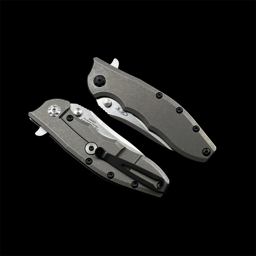 Zero Tolerance Hinder 0562CF 0562TI Flipper 3.5 "CPM-20CV Folding Knife