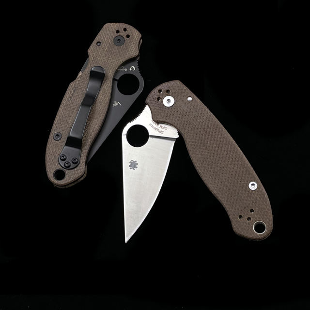 C223 Para 3 Micarta bearing folding knife
