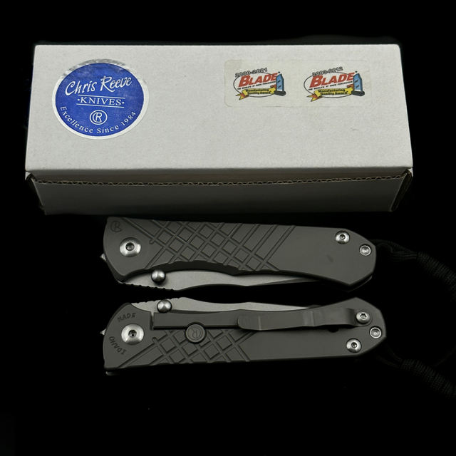 Chris Reeve Umnumzaan Titanium Handle Double Row Ceramic Bearing S35vn EDC Tool Folding Knife