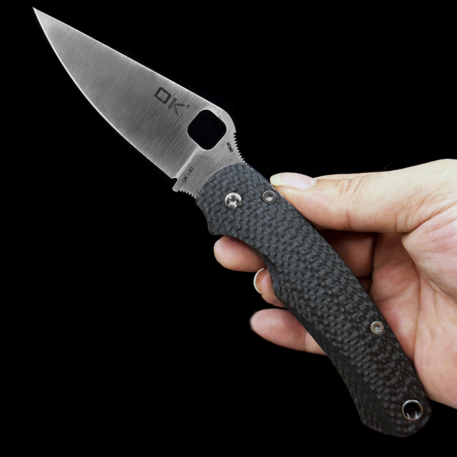 Limited Edition OK-81 M390 Blade  Carbon Fiber Handle Outdoor Camping Hunting Tactical Folding knife