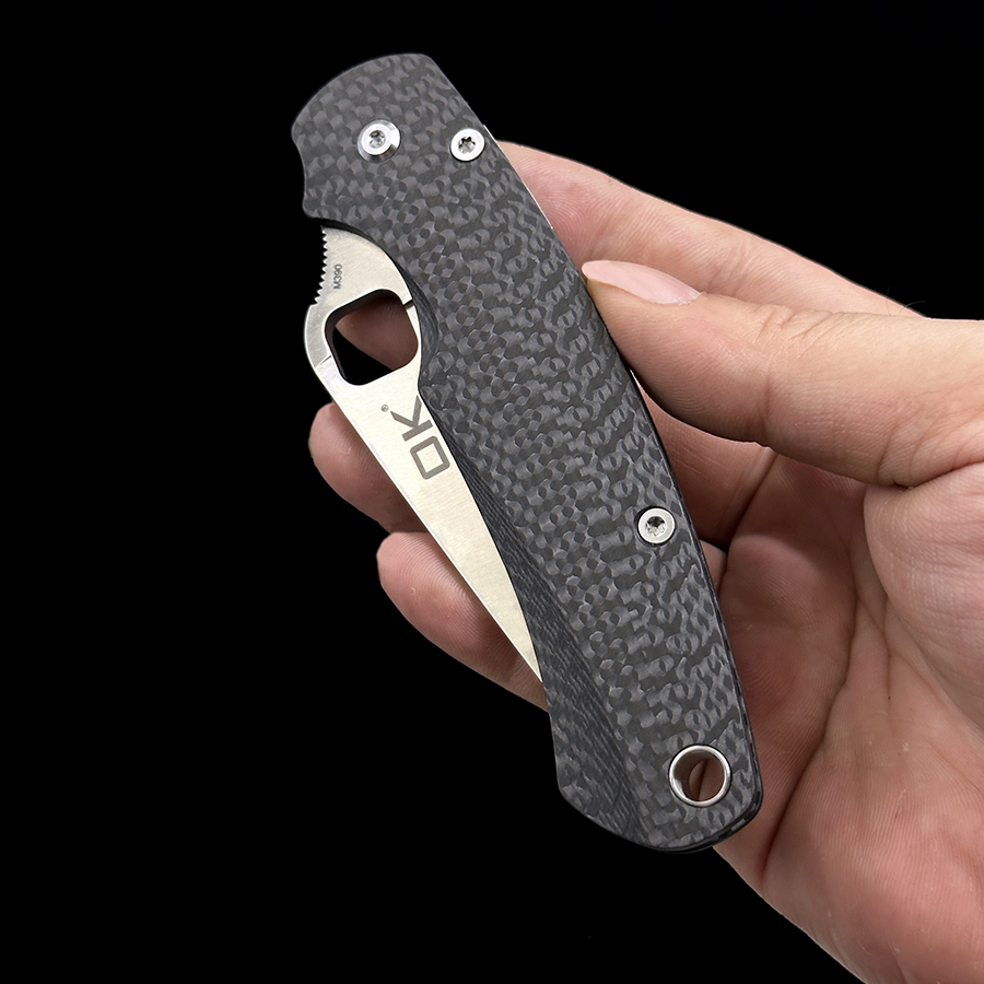 Limited Edition OK-81 M390 Blade  Carbon Fiber Handle Outdoor Camping Hunting Tactical Folding knife
