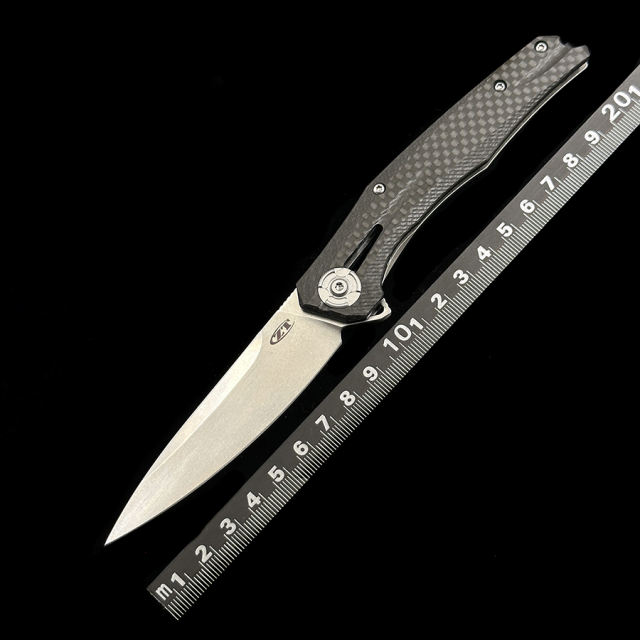 Zero Tolerance 0707 Flipper Knife 3.5" CPM-20CV Drop Point Blade Carbon Fiber and Titanium Handles