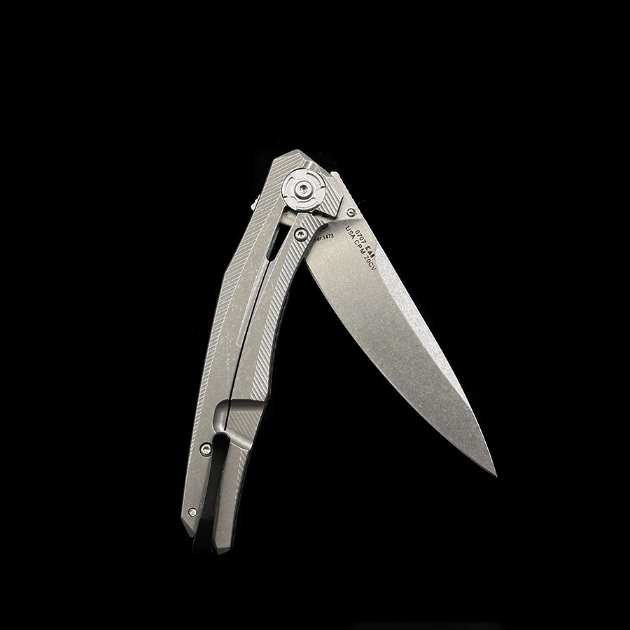 Zero Tolerance 0707 Flipper Knife 3.5" CPM-20CV Drop Point Blade Carbon Fiber and Titanium Handles