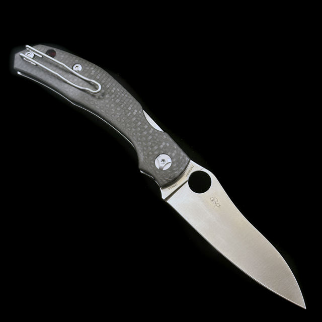 C241CFP Alistair Phillips Kapara Folding Knife 3.6" S30V Satin Plain Blade, Carbon Fiber Handles