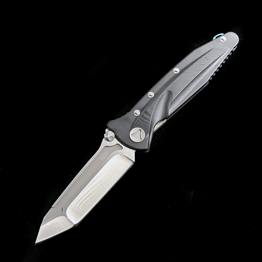 MICRO TECH Delta Titanium Handle D2 Blade Ceramic Bearings Pocket Survival EDC Tool Camping Hunting Utility Outdoor Folding Knife