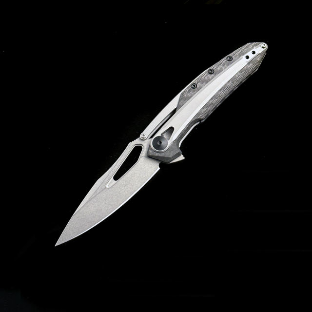 Zero Tolerance 0990 Flipper Knife 3.25" CPM-20CV Blade, Carbon Fiber Handles