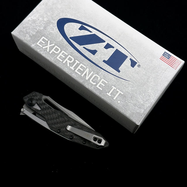 Zero Tolerance 0990 Flipper Knife 3.25" CPM-20CV Blade, Carbon Fiber Handles