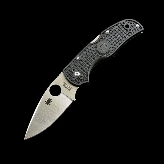 C41 Native 5 Folding Knife 3" S30V Black Plain Blade, Black FRN Handles,