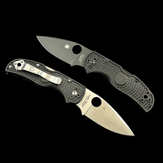 C41 Native 5 Folding Knife 3" S30V Black Plain Blade, Black FRN Handles,