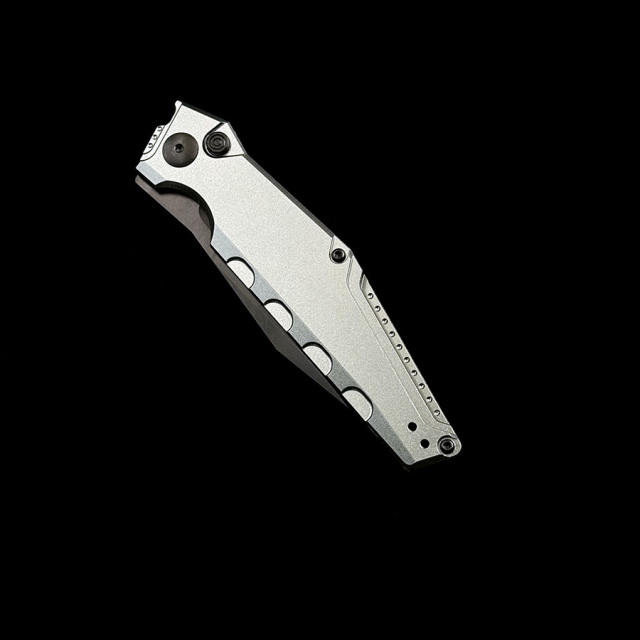 Kershaw 7900GRYBLK Launch 7 AUTO Folding Knife 3.75" Black CPM-154 Clip Point Blade, Aluminum Handles