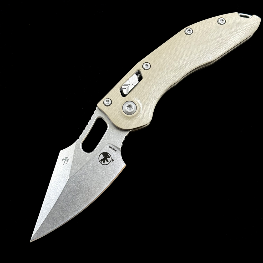 MT Stitch-R Manual True Carbon Fiber/G10 Ball Bearing Mark M390MK Blade AUTO KNIFE