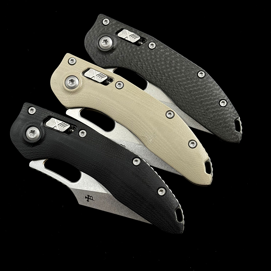 MT Stitch-R Manual True Carbon Fiber/G10 Ball Bearing Mark M390MK Blade AUTO KNIFE