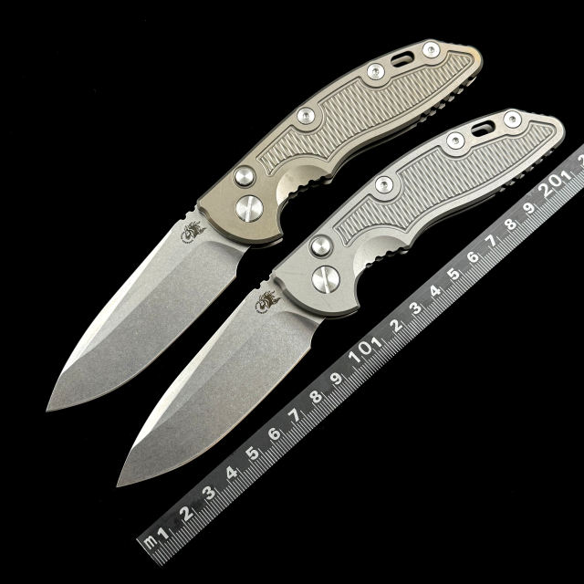 Hinderer XM18 -A Color Box Titanium Handle Mark 20CV Auto Folding Knife