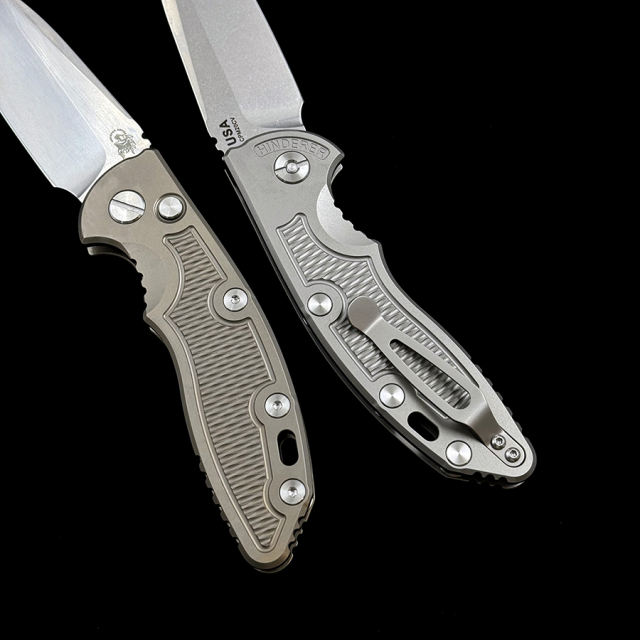 Hinderer XM18 -A Color Box Titanium Handle Mark 20CV Auto Folding Knife