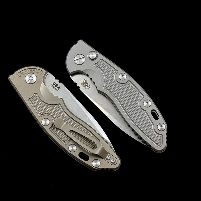 Hinderer XM18 -A Color Box Titanium Handle Mark 20CV Auto Folding Knife