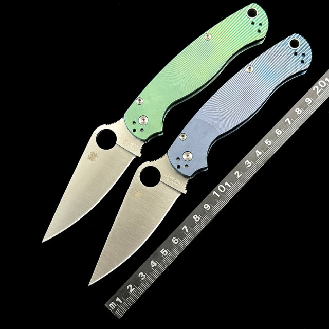 Limited  22 pieces C81TI Paramilitary 2 bearing S35VN TC4 Folding Knife