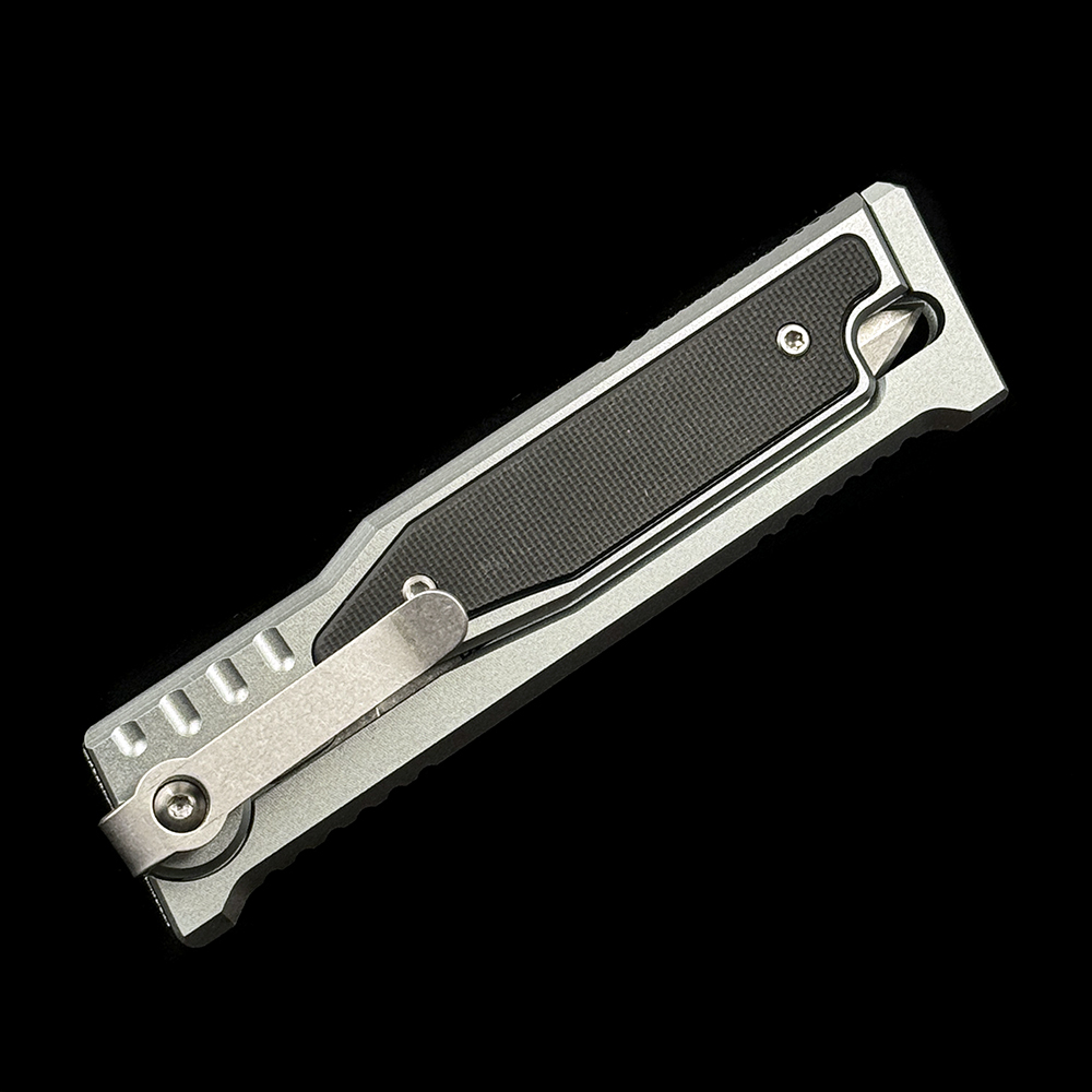 REATE Gravity Double Blade Knife D2 Aluminum+G10 Handle Tactical Fishing Pocket Camping Hunt Outdoor EDC Utility Folding Tool