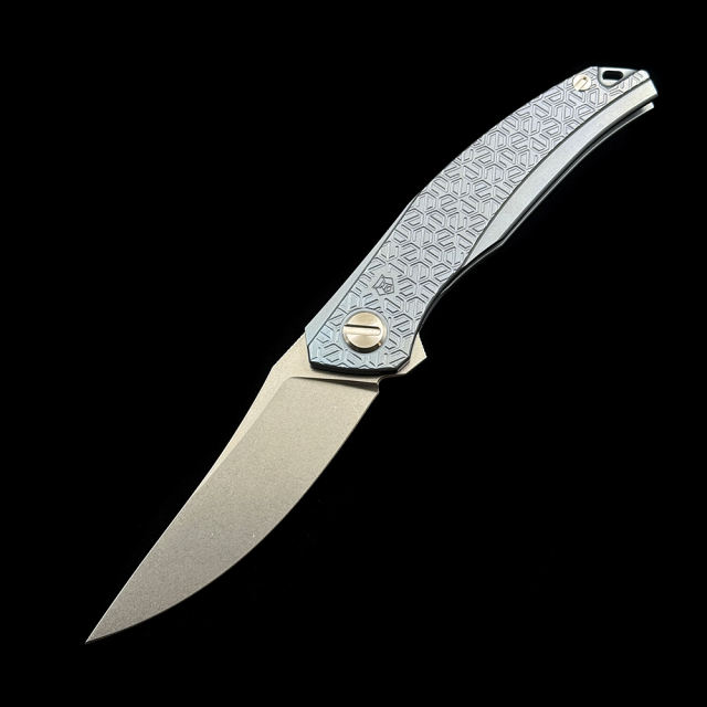 Shirogorov Quantum Cromax PM Blade Titanium Alloy Handle Folding Knife Outdoor Camping Hunting Pocket EDC Tool Knife