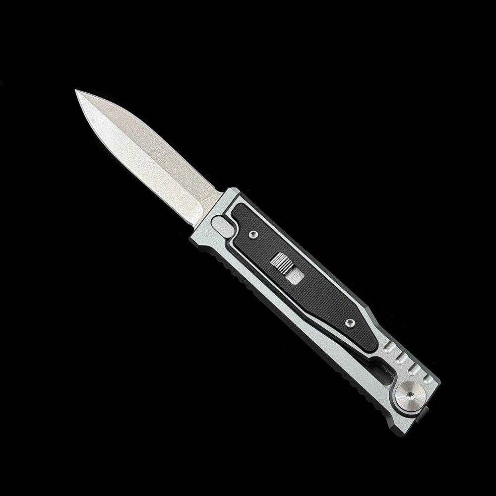 REATE Gravity Double Blade Knife D2 Aluminum+G10 Handle Tactical Fishing Pocket Camping Hunt Outdoor EDC Utility Folding Tool