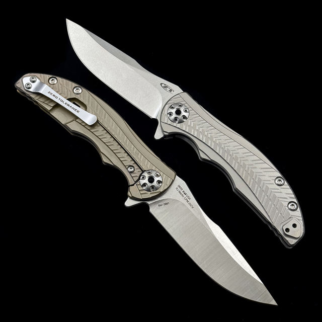 Zero Tolerance ZT 0609 Titanium alloy bearing folding knife outdoor camping hunting pocket EDC tool ZT0609 knife