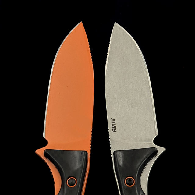 BM 15201OR Altitude Fixed Blade Knife 3.08 &quot;CPM-S90V Orange DLC Drop Point, Carbon Fiber Handle Outdoor Camping Hunting Pocket EDC Tool Knife