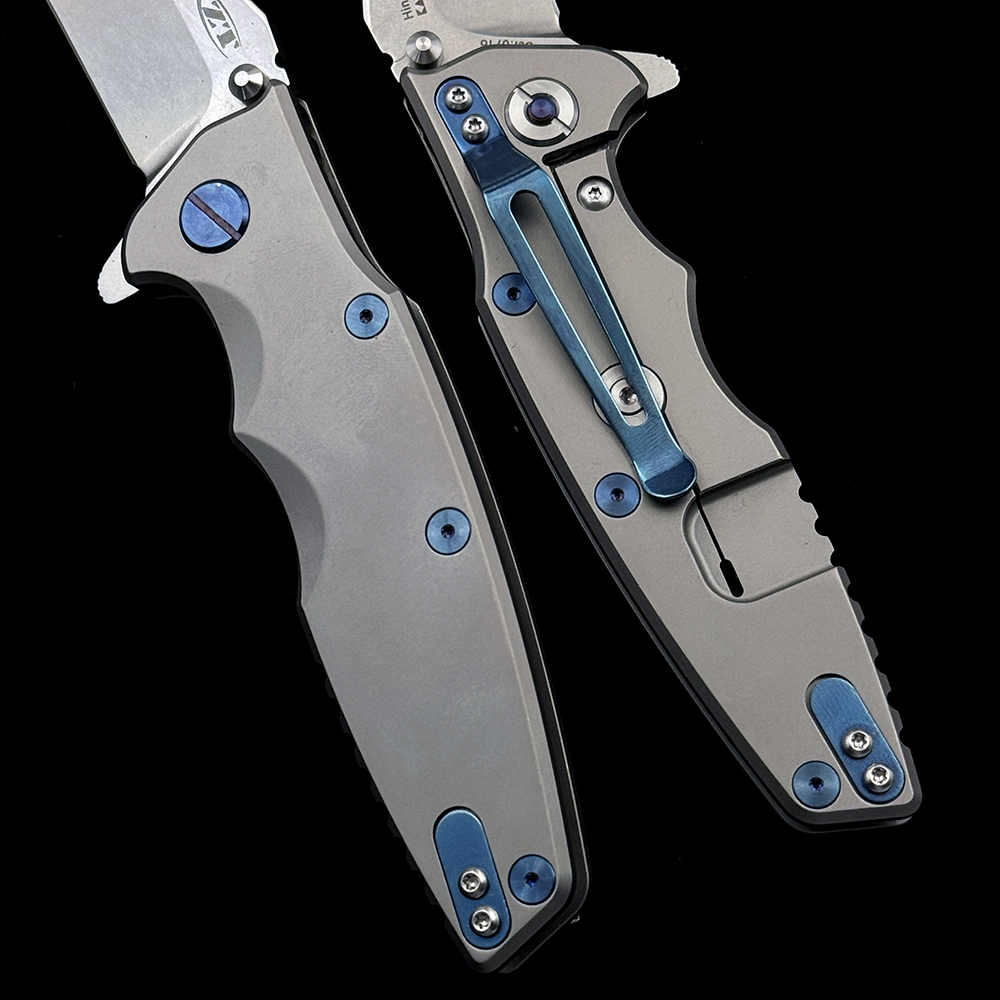 ZT 0392 Ceramic Bearing TC4 Titanium Handle Folding Knife Outdoor Camping Hunting Pocket EDC Tool Knife