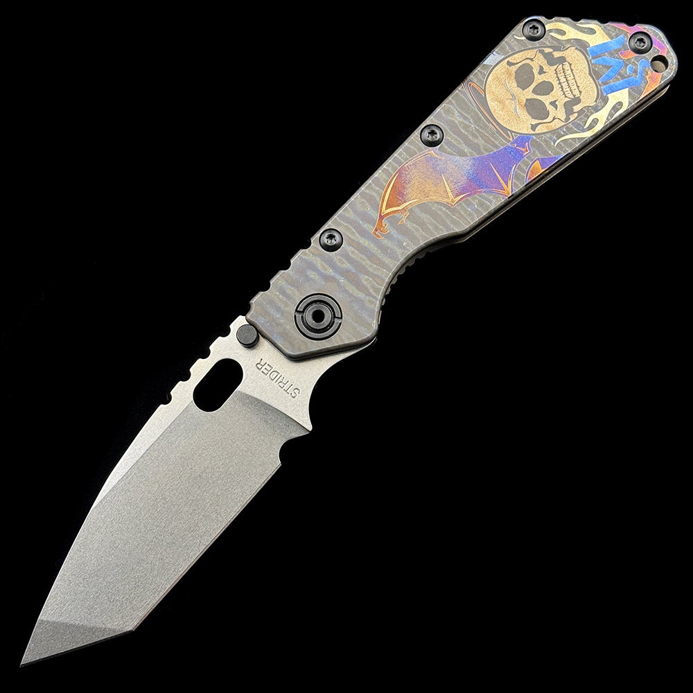 Strider SMF Titanium Folding Knife Outdoor Camping Hunting Pocket EDC Utility Knife