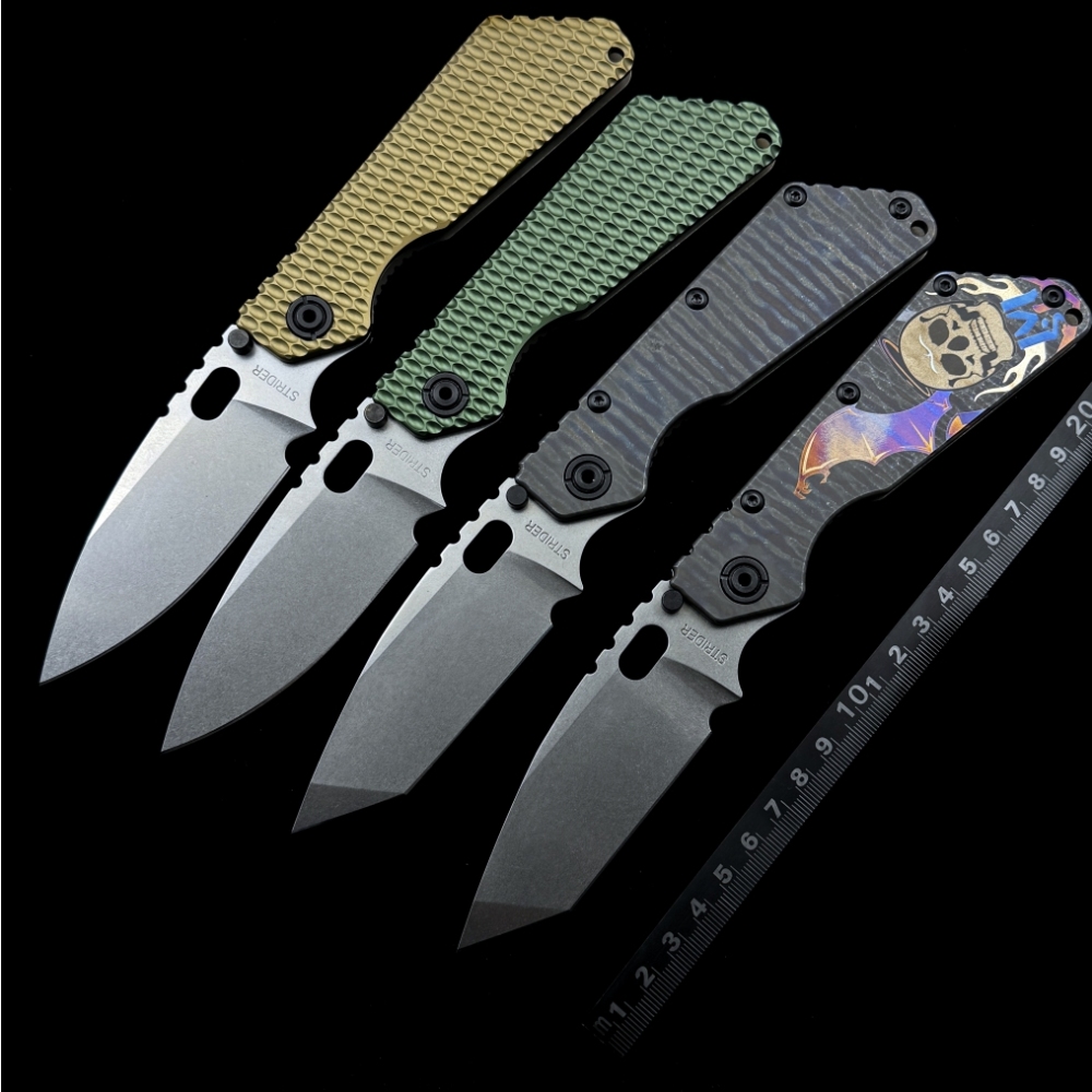 Strider SMF Titanium Folding Knife Outdoor Camping Hunting Pocket EDC Utility Knife