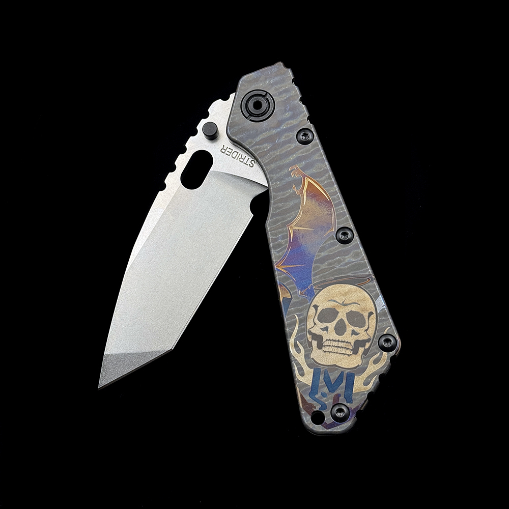 Strider SMF Titanium Folding Knife Outdoor Camping Hunting Pocket EDC Utility Knife