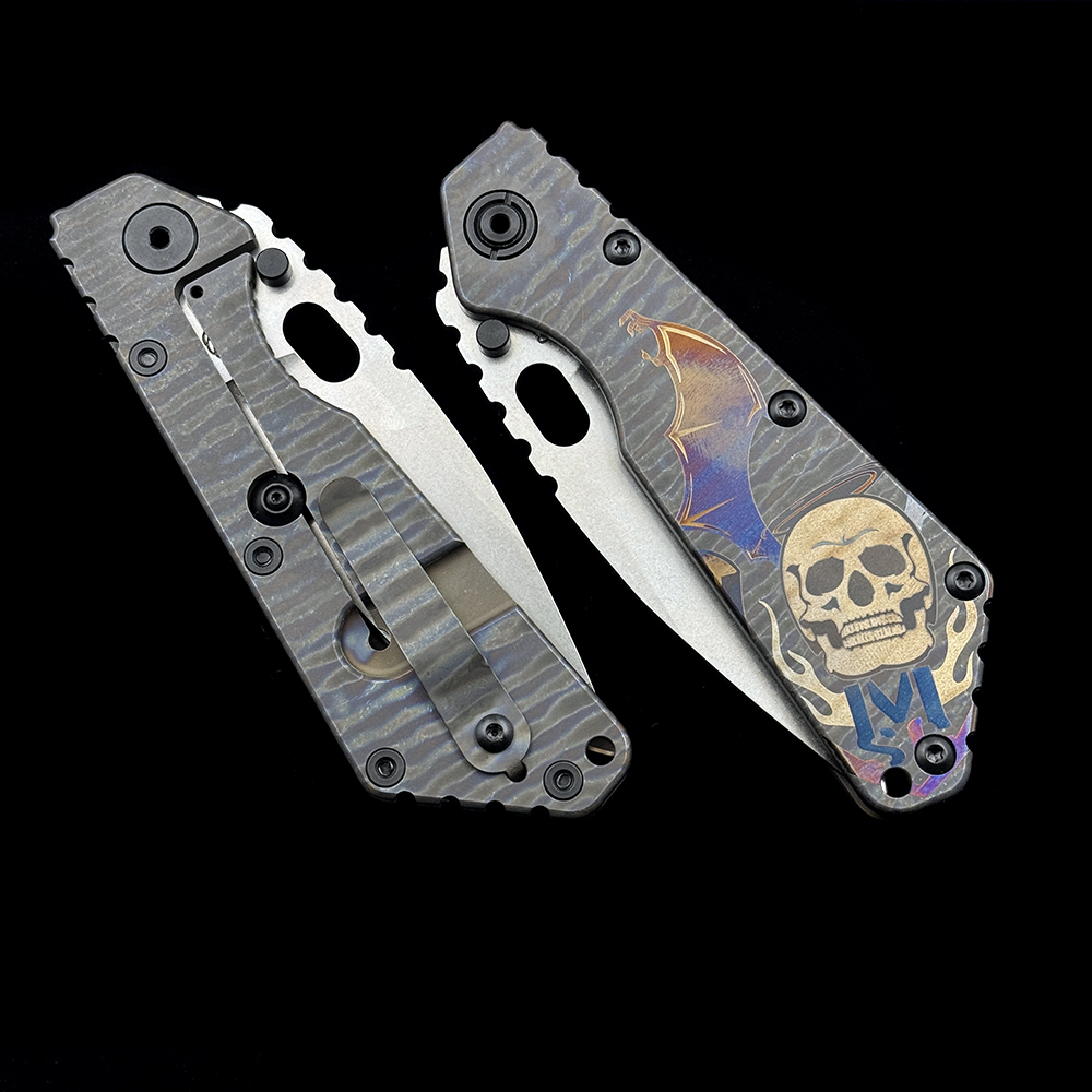 Strider SMF Titanium Folding Knife Outdoor Camping Hunting Pocket EDC Utility Knife