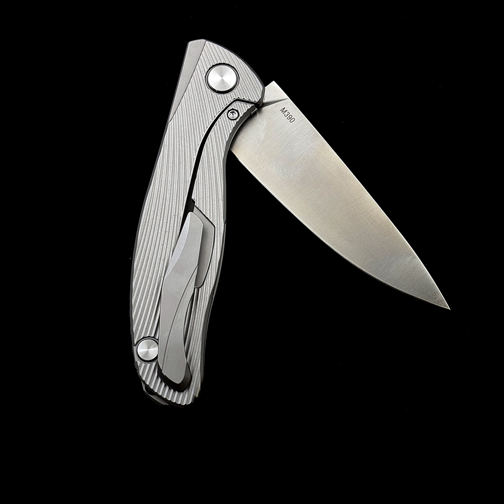 Shirogorov F95 Icebreaker Ball Bearing Titanium Handle m390 Blade  Knife
