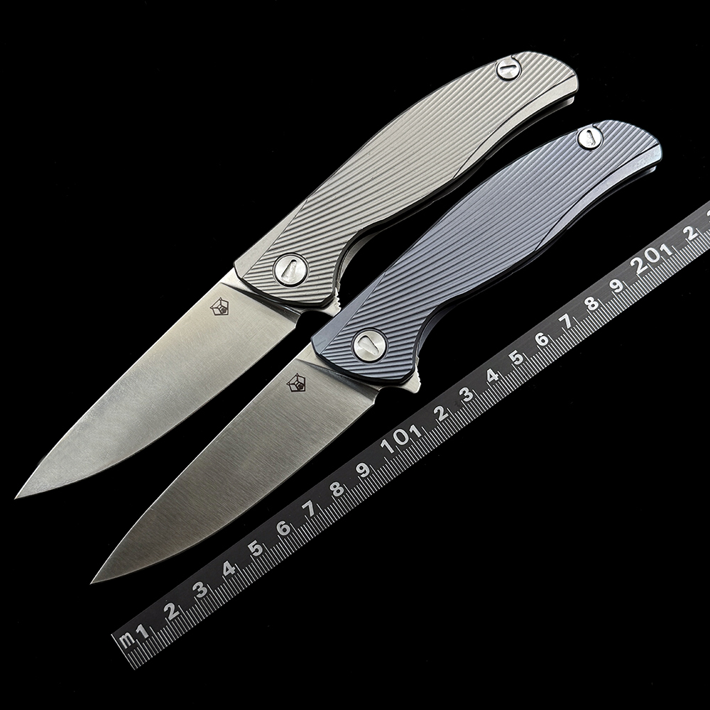 Shirogorov F95 Icebreaker Ball Bearing Titanium Handle m390 Blade  Knife