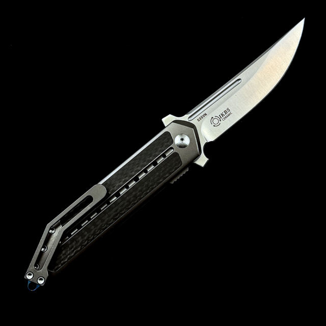 Todd Begg Steelcraft Kwaiken Titanium Carbon Fiber Mark S35vn Ball Bearings  Folding Knife