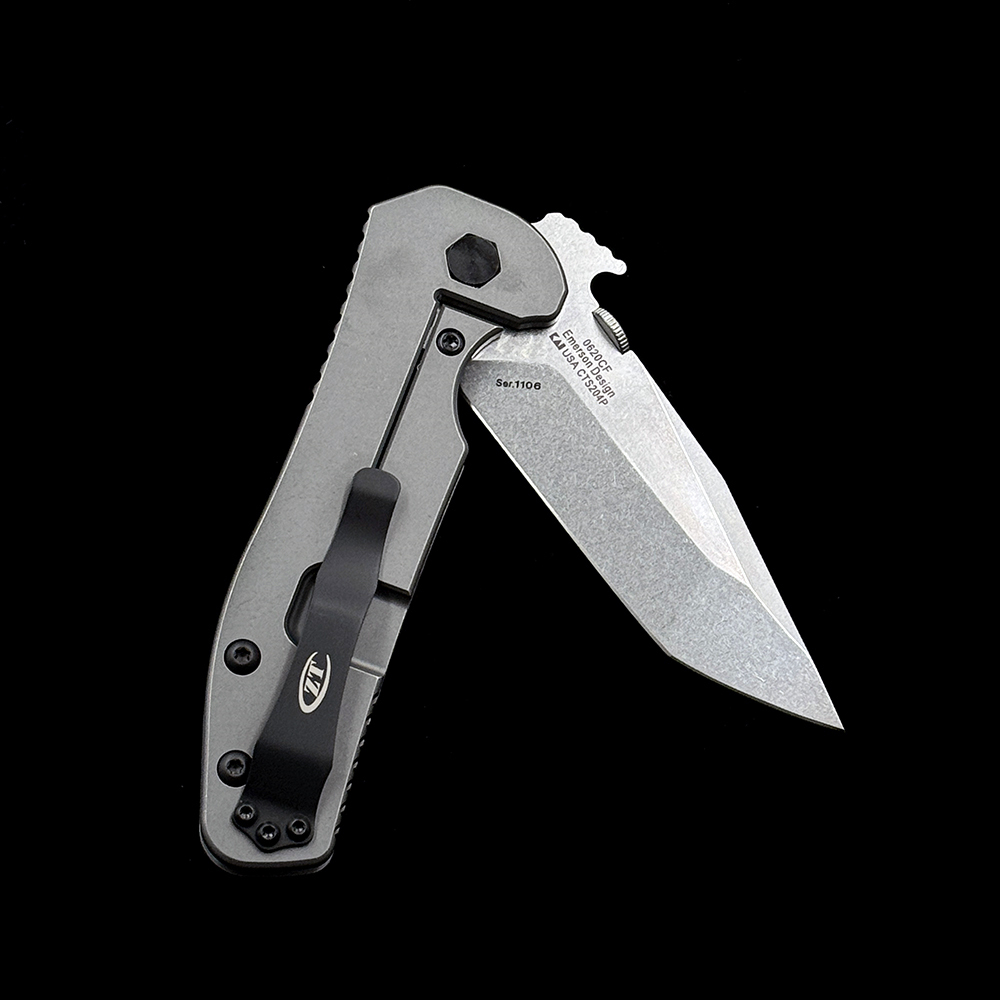 ZT 0620CF Emerson Tanto Carbon Fiber Bearing Folding Knife