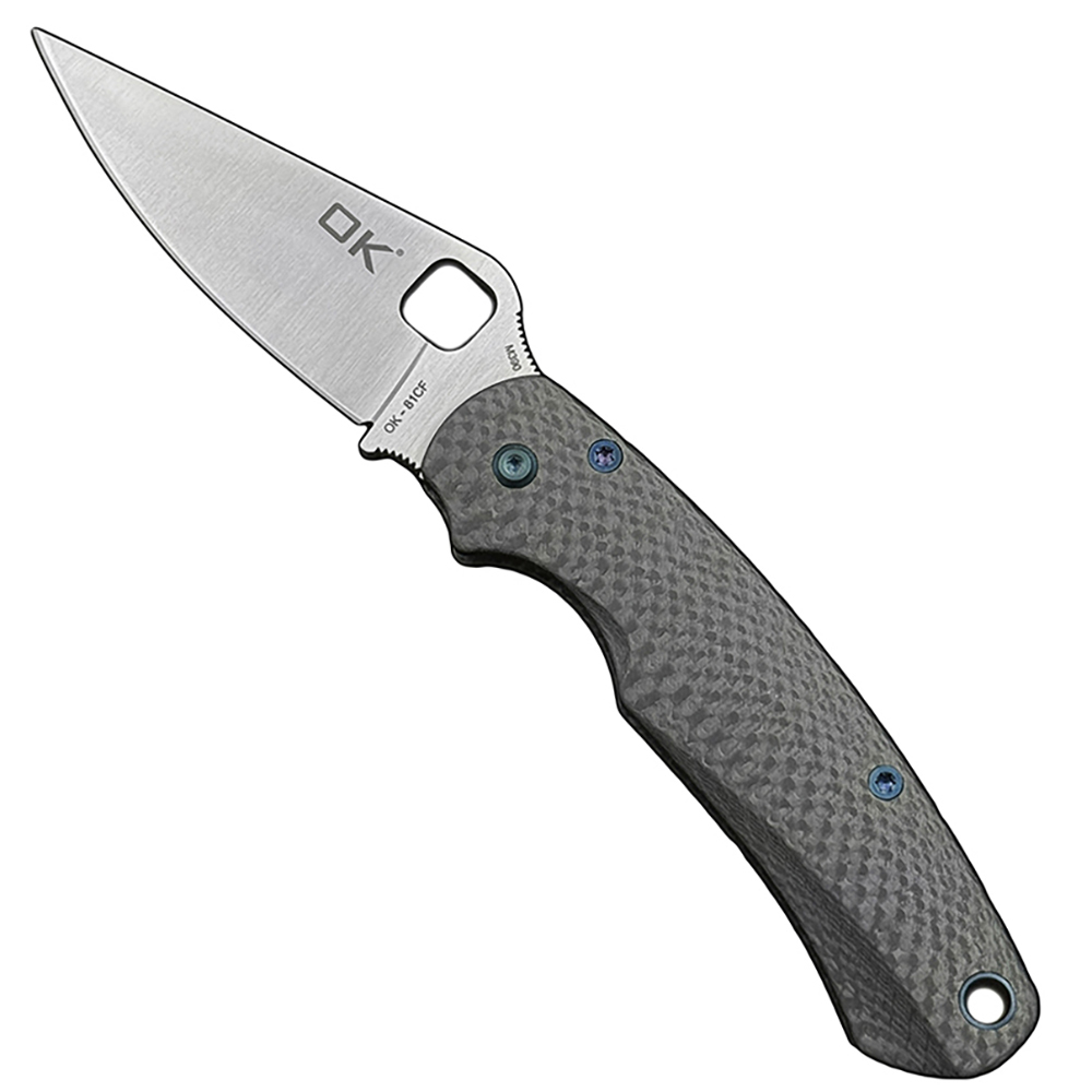 OK-81CF Carbon Fiber Handle M390 Blade Ceramic Bearing Folding Knife
